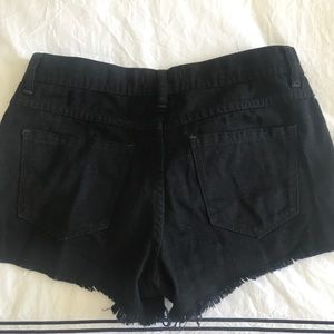 Free People Black Jean Shorts